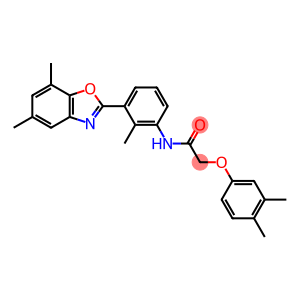 Acetamide, N-[3-(5,7-dimethyl-2-benzoxazolyl)-2-methylphenyl]-2-(3,4-dimethylphenoxy)- (9CI)