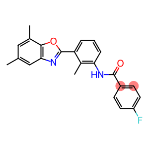 N-[3-(5,7-dimethyl-1,3-benzoxazol-2-yl)-2-methylphenyl]-4-fluorobenzamide