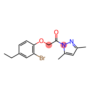 1-[(2-bromo-4-ethylphenoxy)acetyl]-3,5-dimethyl-1H-pyrazole