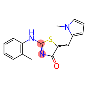 4(5H)-Thiazolone,2-[(2-methylphenyl)amino]-5-[(1-methyl-1H-pyrrol-2-yl)methylene]-(9CI)