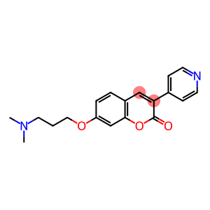 2H-1-Benzopyran-2-one, 7-[3-(dimethylamino)propoxy]-3-(4-pyridinyl)-