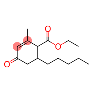 2-Cyclohexene-1-carboxylic acid, 2-methyl-4-oxo-6-pentyl-, ethyl ester