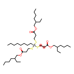 10-Oxa-4,6-dithia-5-stannahexadecanoic acid, 12-ethyl-5-((3-((2-ethylhexyl)oxy)-3-oxopropyl)thio)-5-octyl-9-oxo-, 2-ethylhexyl ester