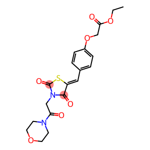 ethyl [4-({3-[2-(4-morpholinyl)-2-oxoethyl]-2,4-dioxo-1,3-thiazolidin-5-ylidene}methyl)phenoxy]acetate