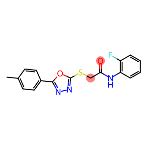 N-(2-fluorophenyl)-2-{[5-(4-methylphenyl)-1,3,4-oxadiazol-2-yl]sulfanyl}acetamide