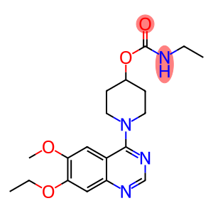 Carbamic acid, ethyl-, 1-(7-ethoxy-6-methoxy-4-quinazolinyl)-4-piperidinyl ester