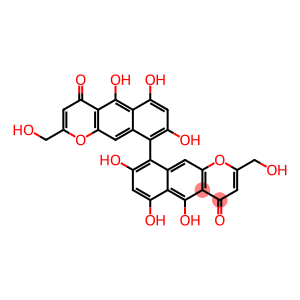 [aR,(-)]-5,5',6,6',8,8'-Hexahydroxy-2,2'-di(hydroxymethyl)-9,9'-bi[4H-naphtho[2,3-b]pyran]-4,4'-dione