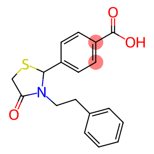 4-[4-氧代-3-(2-苯基乙基)四氢噻唑-2-基]苯甲酸