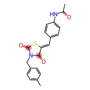 N-(4-{[3-(4-methylbenzyl)-2,4-dioxo-1,3-thiazolidin-5-ylidene]methyl}phenyl)acetamide