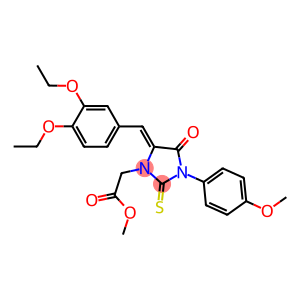 methyl [5-(3,4-diethoxybenzylidene)-3-(4-methoxyphenyl)-4-oxo-2-thioxo-1-imidazolidinyl]acetate