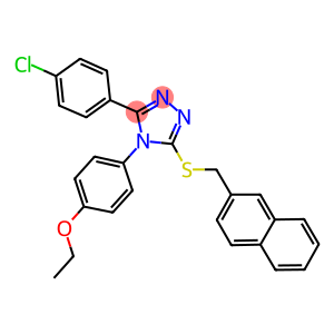 4-{3-(4-chlorophenyl)-5-[(2-naphthylmethyl)sulfanyl]-4H-1,2,4-triazol-4-yl}phenyl ethyl ether