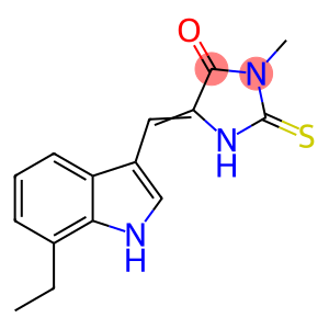 4-Imidazolidinone,5-[(7-ethyl-1H-indol-3-yl)methylene]-3-methyl-2-thioxo-(9CI)