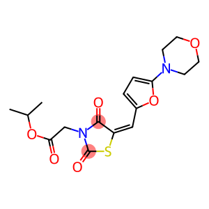 isopropyl (5-{[5-(4-morpholinyl)-2-furyl]methylene}-2,4-dioxo-1,3-thiazolidin-3-yl)acetate