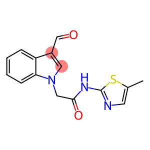 1H-Indole-1-acetamide,3-formyl-N-(5-methyl-2-thiazolyl)-(9CI)