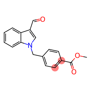 Benzoic acid, 4-[(3-formyl-1H-indol-1-yl)methyl]-, methyl ester