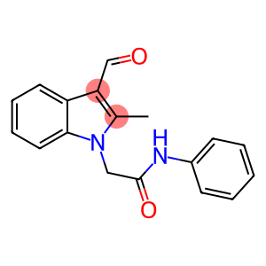 1H-Indole-1-acetamide,3-formyl-2-methyl-N-phenyl-(9CI)