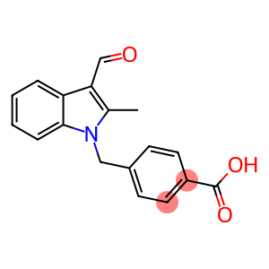 Benzoic acid, 4-[(3-formyl-2-methyl-1H-indol-1-yl)methyl]-