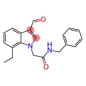 1H-Indole-1-acetamide,7-ethyl-3-formyl-N-(phenylmethyl)-(9CI)