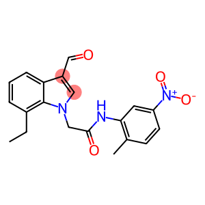 1H-Indole-1-acetamide,7-ethyl-3-formyl-N-(2-methyl-5-nitrophenyl)-(9CI)