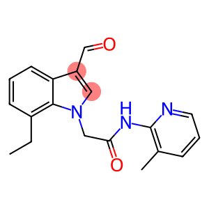 1H-Indole-1-acetamide, 7-ethyl-3-formyl-N-(3-methyl-2-pyridinyl)-