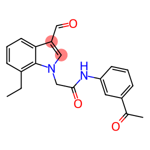 1H-Indole-1-acetamide,N-(3-acetylphenyl)-7-ethyl-3-formyl-(9CI)