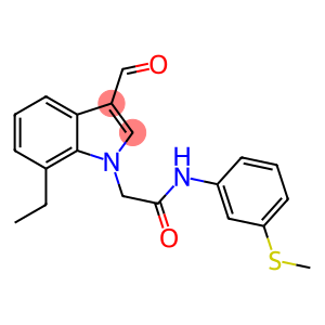 1H-Indole-1-acetamide,7-ethyl-3-formyl-N-[3-(methylthio)phenyl]-(9CI)