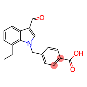 Benzoic acid, 4-[(7-ethyl-3-formyl-1H-indol-1-yl)methyl]- (9CI)