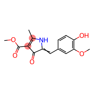 1H-Pyrrole-3-carboxylic acid, 4,5-dihydro-5-[(4-hydroxy-3-methoxyphenyl)methylene]-2-methyl-4-oxo-, methyl ester