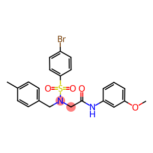 2-[[(4-bromophenyl)sulfonyl](4-methylbenzyl)amino]-N-(3-methoxyphenyl)acetamide