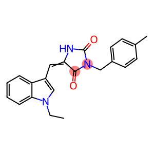 2,4-Imidazolidinedione,5-[(1-ethyl-1H-indol-3-yl)methylene]-3-[(4-methylphenyl)methyl]-(9CI)