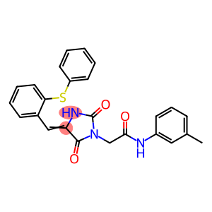 2-{2,5-dioxo-4-[2-(phenylsulfanyl)benzylidene]-1-imidazolidinyl}-N-(3-methylphenyl)acetamide