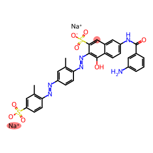 7-[(3-氨基苯甲酰)氨基]-4-羟基-3-[[2-甲基-4-[(2-甲基-4-磺酸基苯基)偶氮]