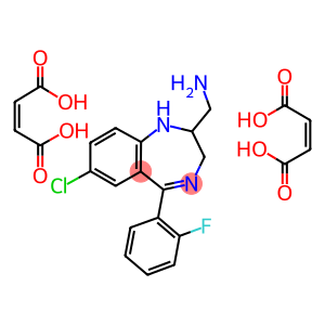 2-Aminomethyl-7-chloro-2,3-dihydro-5-(2-fluorophenyl)-1H-1,4-benzodiazepine dimaleate  (ADM)