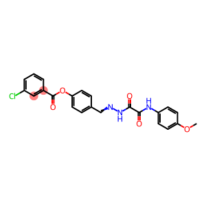 Benzoic acid, 3-chloro-, 4-[[2-[2-[(4-methoxyphenyl)amino]-2-oxoacetyl]hydrazinylidene]methyl]phenyl ester