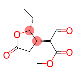 3-Furanaceticacid,2-ethyl-alpha-formyltetrahydro-5-oxo-,methylester,(2R,3R)-(9CI)