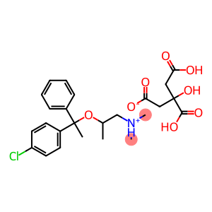 [2-[1-(4-氯苯基)-1-苯基乙氧基]丙基]二甲基铵 2-羟基丙烷-1,2,3-三羧酸