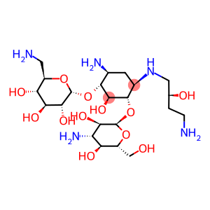 D-Streptamine, O-3-amino-3-deoxy-α-D-glucopyranosyl-(1→6)-O-[6-amino-6-deoxy-α-D-glucopyranosyl-(1→4)]-N1-[(2S)-4-amino-2-hydroxybutyl]-2-deoxy-
