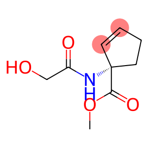 2-Cyclopentene-1-carboxylic acid, 1-[(2-hydroxyacetyl)amino]-, methyl ester, (1S)-