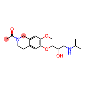 2-acetyl-1,2,3,4-tetrahydro-6-[2-hydroxy-3-[(1-methylethyl)amino]propoxy]-7-methoxyisoquinoline