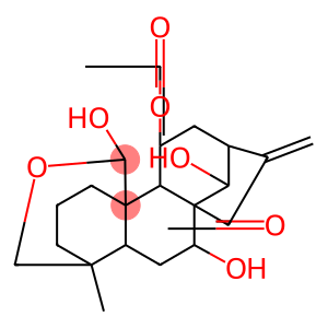 Kaur-16-en-15-one, 11-(acetyloxy)-18,20-epoxy-7,14,20-trihydroxy-, (4α,7α,11β,14R,20R)- (9CI)