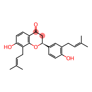 4H-1-Benzopyran-4-one, 2,3-dihydro-7-hydroxy-2-[4-hydroxy-3-(methyl-2-butenyl)phenyl]-8-(3-methyl-2-butenyl)-, (2S)-