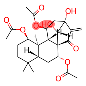 Kaur-16-en-15-one, 1,7,11-tris(acetyloxy)-13,14-dihydroxy-, (1β,7α,11β,14S)- (9CI)