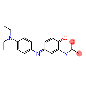 Acetamide,N-[3-[[4-(diethylamino)phenyl]imino]-6-oxo-1,4-cyclohexadien-1-yl]-