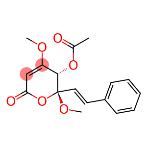 (5S,6S)-5-Acetoxy-5,6-dihydro-4,6-dimethoxy-6-[(E)-2-phenylethenyl]-2H-pyran-2-one