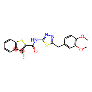 Benzo[b]thiophene-2-carboxamide, 3-chloro-N-[5-[(3,4-dimethoxyphenyl)methyl]-1,3,4-thiadiazol-2-yl]- (9CI)