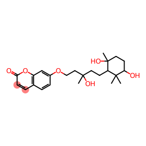 2H-1-Benzopyran-2-one, 7-[[5-(3,6-dihydroxy-2,2,6-trimethylcyclohexyl)-3-hydroxy-3-methylpentyl]oxy]- (9CI)