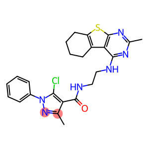 1H-Pyrazole-4-carboxamide,5-chloro-3-methyl-1-phenyl-N-[2-[(5,6,7,8-tetrahydro-2-methyl[1]benzothieno[2,3-d]pyrimidin-4-yl)amino]ethyl]-(9CI)