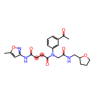 Butanediamide, N-(3-acetylphenyl)-N-(5-methyl-3-isoxazolyl)-N-[2-oxo-2-[[(tetrahydro-2-furanyl)methyl]amino]ethyl]- (9CI)