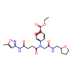 Benzoic acid, 4-[[4-[(5-methyl-3-isoxazolyl)amino]-1,4-dioxobutyl][2-oxo-2-[[(tetrahydro-2-furanyl)methyl]amino]ethyl]amino]-, ethyl ester