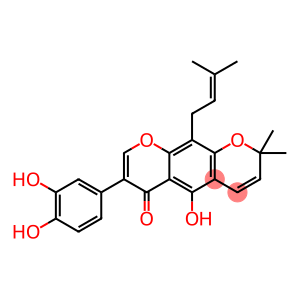 7-(3,4-dihydroxyphenyl)-5-hydroxy-2,2-dimethyl-10-(3-methylbut-2-enyl)pyrano[3,2-g]chromen-6-one